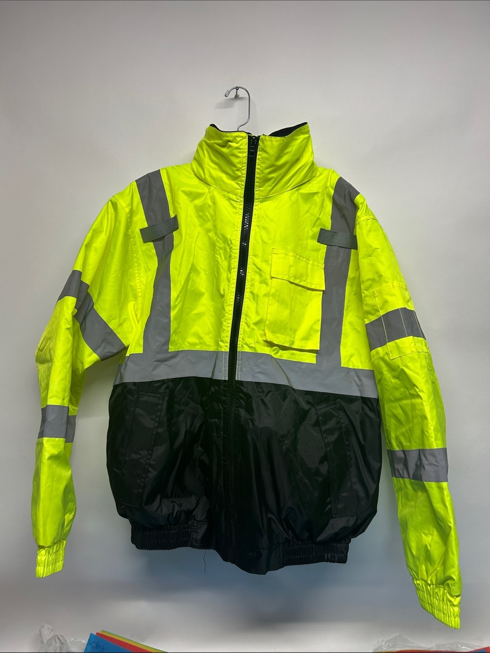 MCR Safety Luminator High-Vis Jacket - Neon Yellow/Black large coat